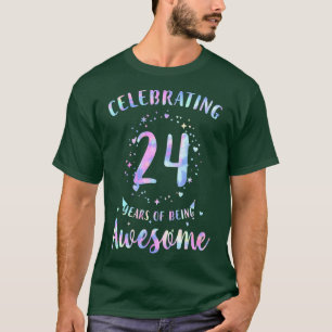 Camiseta Celebrando 24 Anos De Ser Incrível Tie Dye Colo