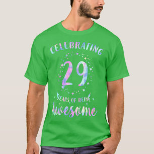 Camiseta Celebrando 29 Anos De Ser Incrível Tie Dye Colo