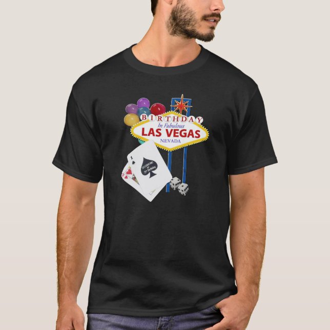 Camiseta celebrando a aniversário de 21 anos Las Vegas Shir (Frente)