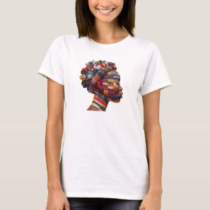 Camiseta Celebrando a Arte Colorida do Quilting