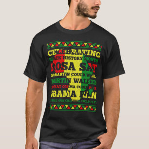 Camiseta Celebrando a história negra mês que Rosa sentou