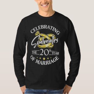 Camiseta Celebrando Os 20 Anos De Casamento De Casamento