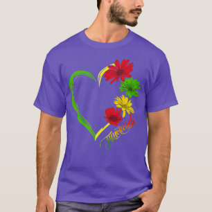 Camiseta Celebrar 16 de junho de 1865, girassol preto afric