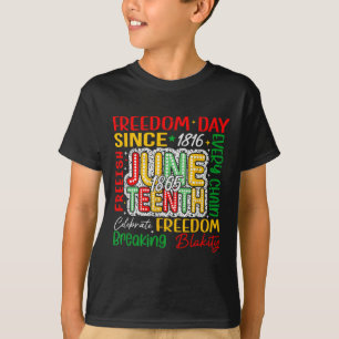 Camiseta Celebrar 18 de junho de 1865 Goma Laca Afro-Americ