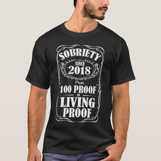 Camiseta Celebrar 4 anos de Sobriety Recovery Clean & Sober (Frente)