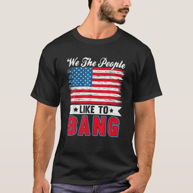 Camiseta Celebrar 4 de julho - Fogos de artifício engraçado (Frente)