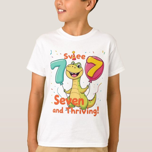 Camiseta Celebrar 7 de aniversário (Frente)
