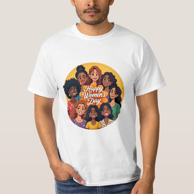 Camiseta Celebrar 8 de março Dia Internacional da Mulher co (Frente)