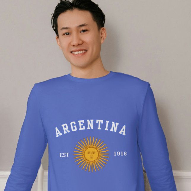 Camiseta Celebrar a Cultura da Bandeira da Argentina (Criador carregado)