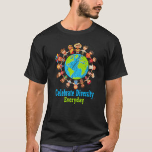 Camiseta Celebrar a Diversidade de Professores e de Estudan
