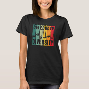 Camiseta Celebrar a Diversidade Jogador de Golfe Golfe Gra