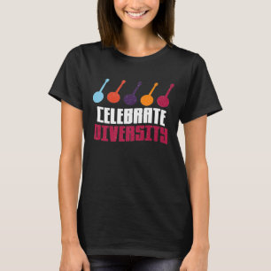 Camiseta Celebrar A Diversidade Para Os Jogadores De Banjo