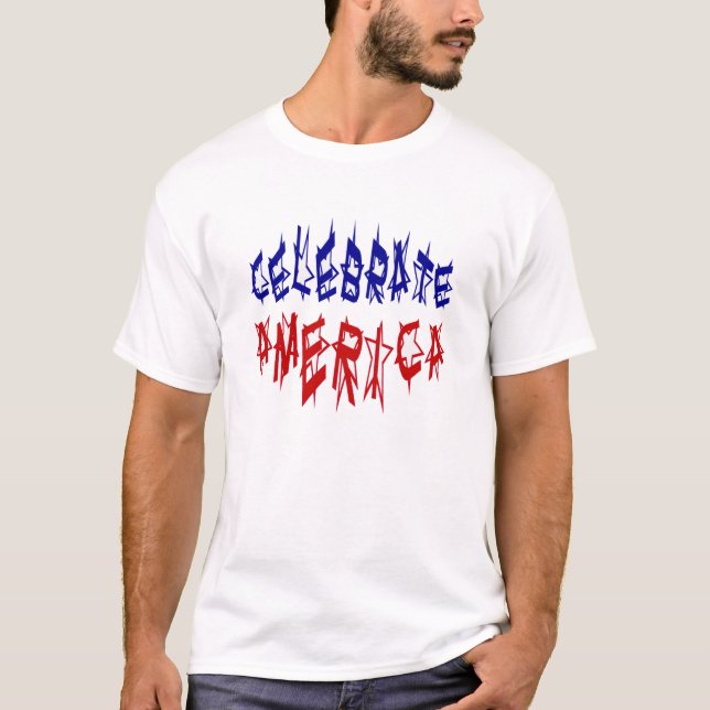 Camiseta Celebrar a Fonte do Sinalizador da América #2 (Frente)