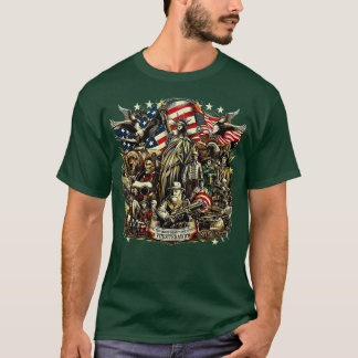 Camiseta Celebrar a história americana com nossa Legenda Fu