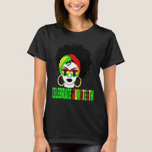 Camiseta Celebrar a História Negra do Orgulho Junteeth Afro