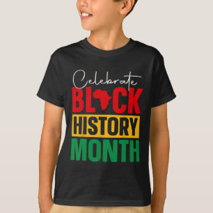 Camiseta Celebrar a História Negra Mês do Orgulho Negro Afr