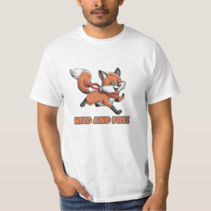 Camiseta Celebrar a Natureza com a Arte Fox