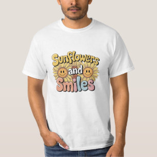 Camiseta Celebrar a Natureza com Arte Única de Girassol