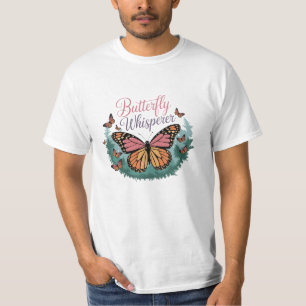 Camiseta Celebrar a Natureza com Belas Designs de Borboleta