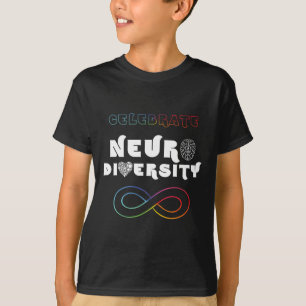 Camiseta Celebrar a Neurodiversidade do Arco-Íris Infinito