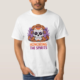 Camiseta Celebrar a Tradição Mexicana com o Dia dos Mortos