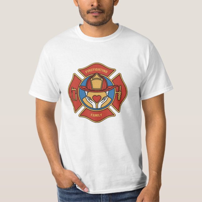 Camiseta Celebrar Bombeiros com Designs únicos (Frente)