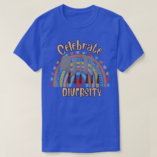 Camiseta Celebrar Diversidade (Frente do Design)