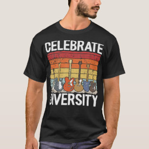 Camiseta Celebrar Diversidade Violão Amava Engraçado Guitar