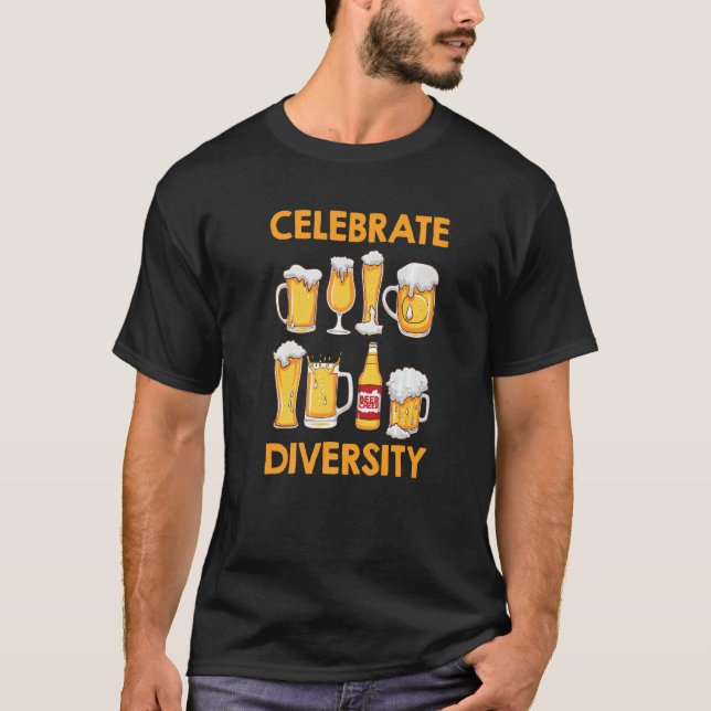 Camiseta Celebrar Diversity Beer Beer Drinker Artesanato ce (Frente)