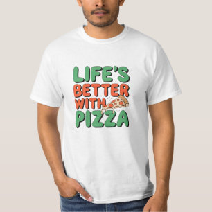 Camiseta Celebrar Foodie Vibes com Pizza Art