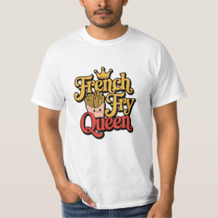 Camiseta Celebrar Fritas Francesas com Trabalho de arte Div