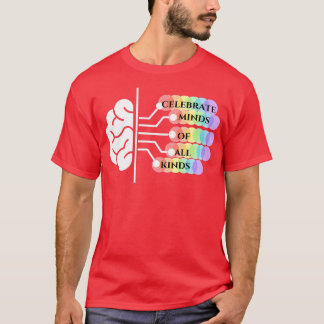 Camiseta Celebrar mentes de todos os tipos 2