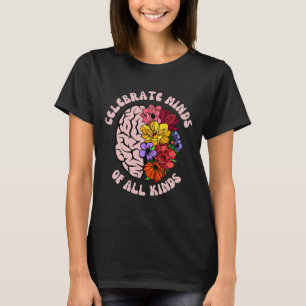 Camiseta Celebrar Mentes De Todos Os Tipos De Autismo Na Ne