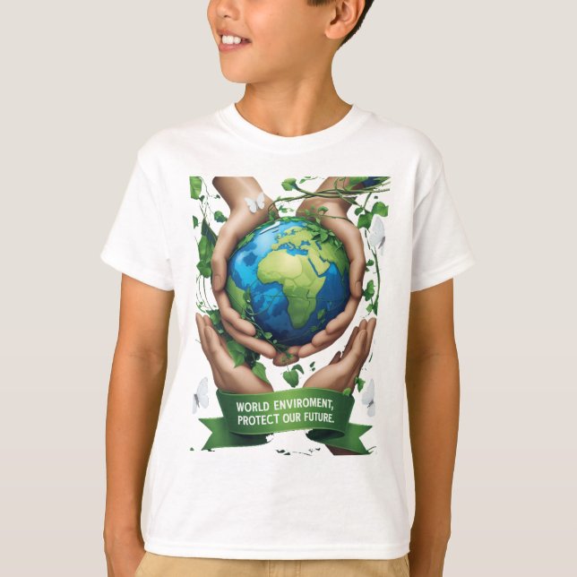 Camiseta Celebrar nosso planeta - Feliz Dia da Terra (Frente)