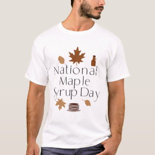 Camiseta Celebrar o Dia Nacional do Xarope Mapeado com Dive
