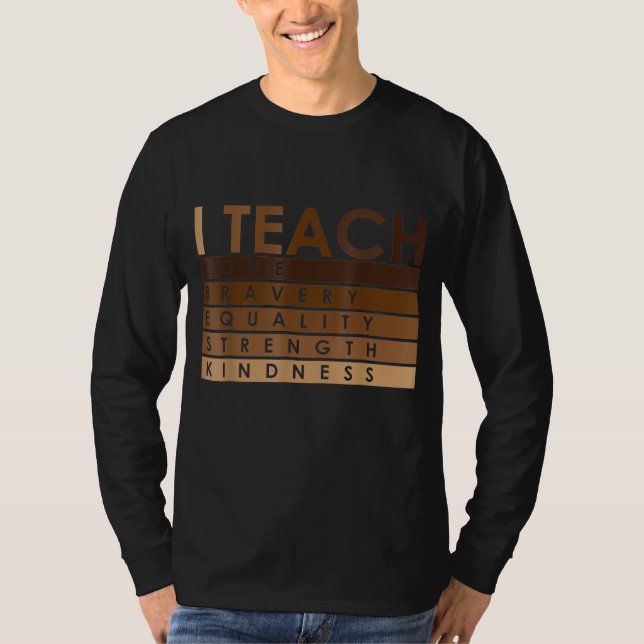 Camiseta Celebrar o Ensino Negro História Mês I Ensinar Pre (Frente)