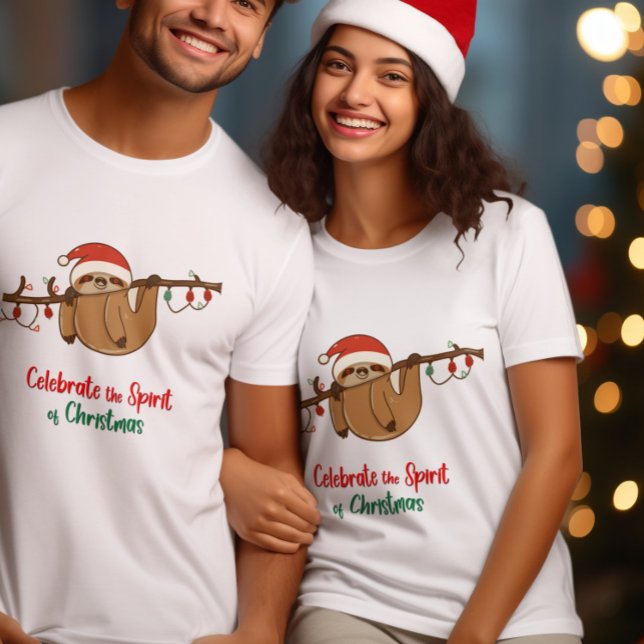 Camiseta Celebrar o espírito dos Papais noeis de Natal Slot (Criador carregado)