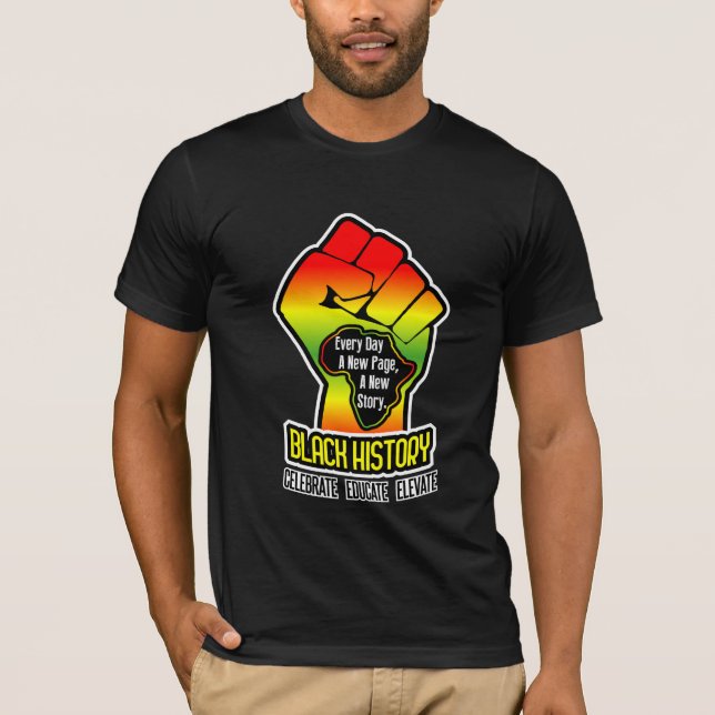 Camiseta Celebrar o Mês da História Negra (Frente)