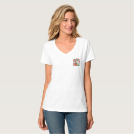 Camiseta Celebrar o Natal com o sorriso dos Papais noeis