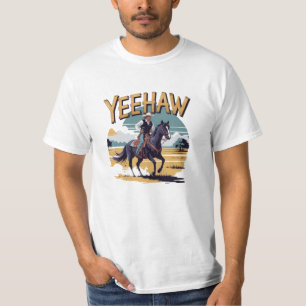 Camiseta Celebrar o Ocidente Selvagem com a Arte do Cowboy