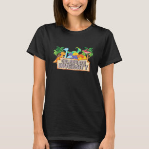 Camiseta Celebrar o Paleontólogo da Diversidade Gear Dinoss