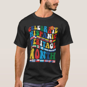 Camiseta Celebrar o Patrimônio Hispânico Mês dos Países de