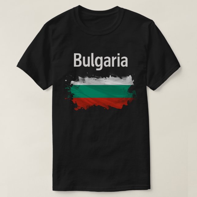 Camiseta Celebrar Patrimônio Búlgaro Bulgária Bandeira T-Sh (Frente do Design)