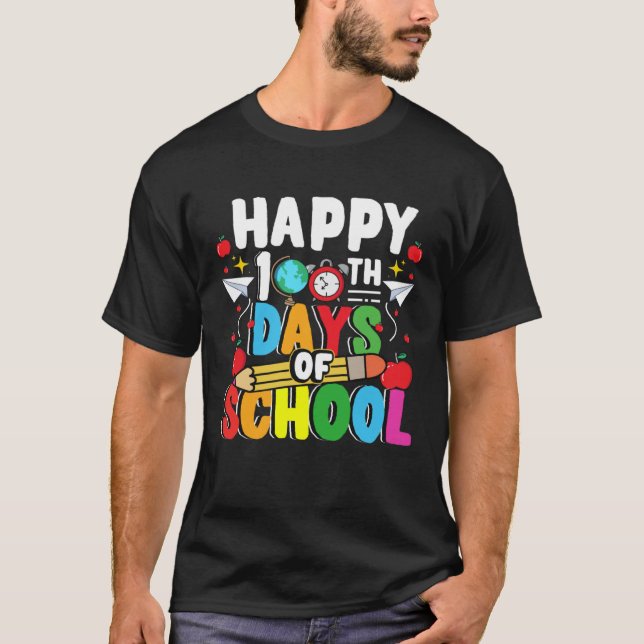 Camiseta Celebrate 100 Days  for Teachers and Students (Frente)