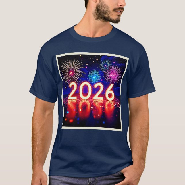 Camiseta Celebrate 2026: Bright Future Spark Design  (Frente)