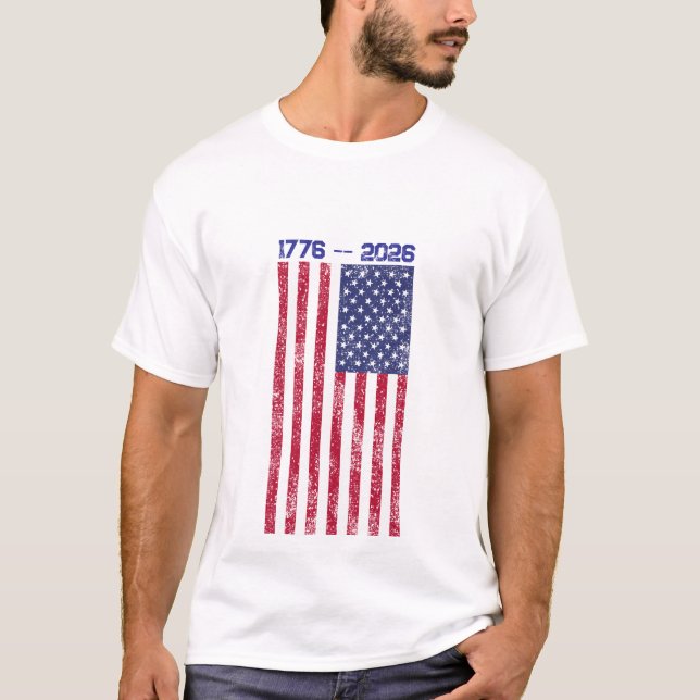 Camiseta Celebrate America 250 Men's T-shirt with Flag #1 (Frente)