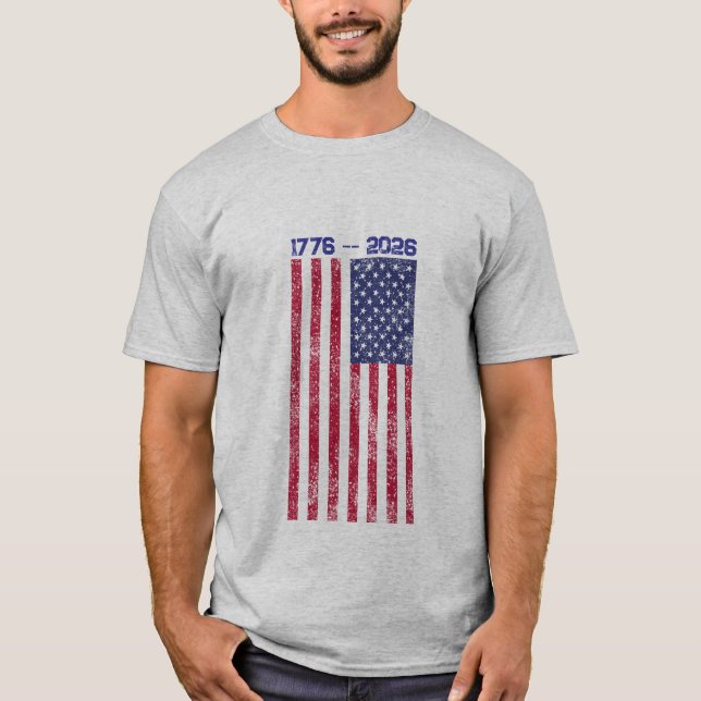 Camiseta Celebrate America 250 Men's T-shirt with Flag #2 (Frente)