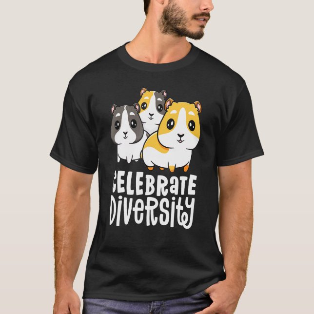 Camiseta Celebrate Diversity  For Guinea Pig Women (Frente)