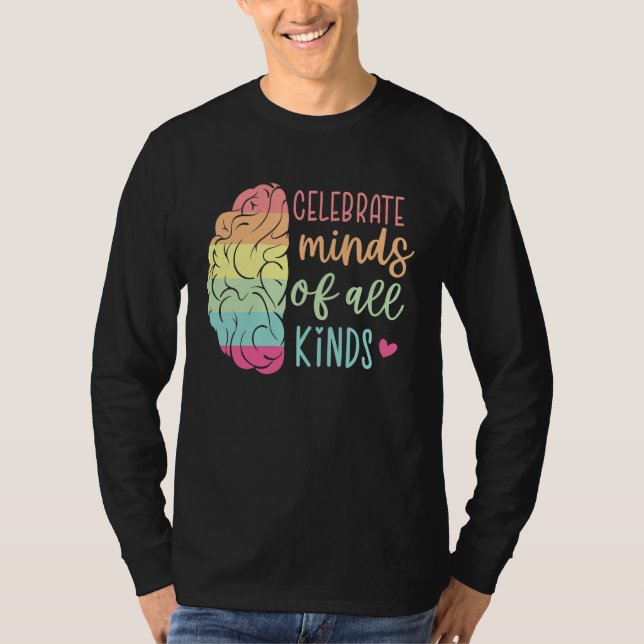 Camiseta Celebrate Minds Of All Kinds Autism Awareness Mont (Frente)