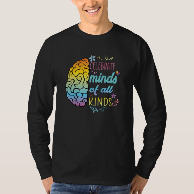 Camiseta Celebrate Minds of All Kinds Autism Awareness Wome (Frente)
